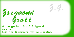 zsigmond groll business card